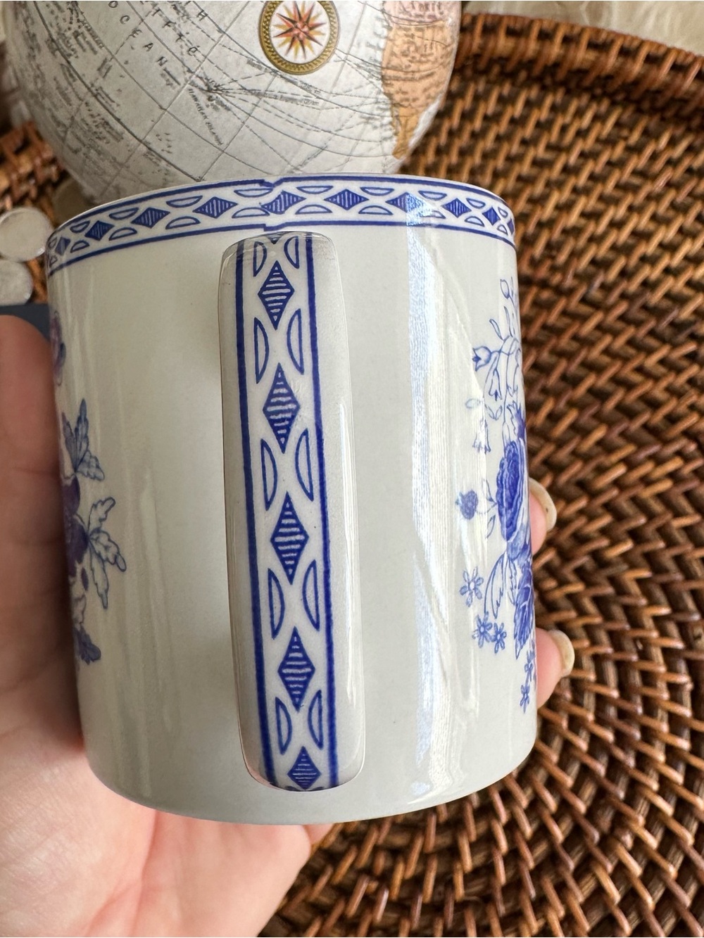 Spode “Blue Roses” Blue Collection Coffee Tea Mug - Picture 3 of 7